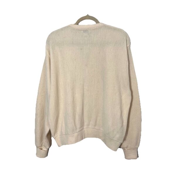 Vintage Izod Lacoste Cardigan Mens L Grandpa  Alligator Logo Acrylic Grunge - Picture 2 of 10